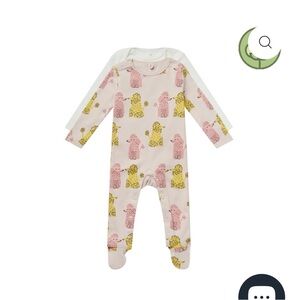 Stella McCartney Kids Pink and Yellow Footies. Baby girl poodle bodysuit and rom